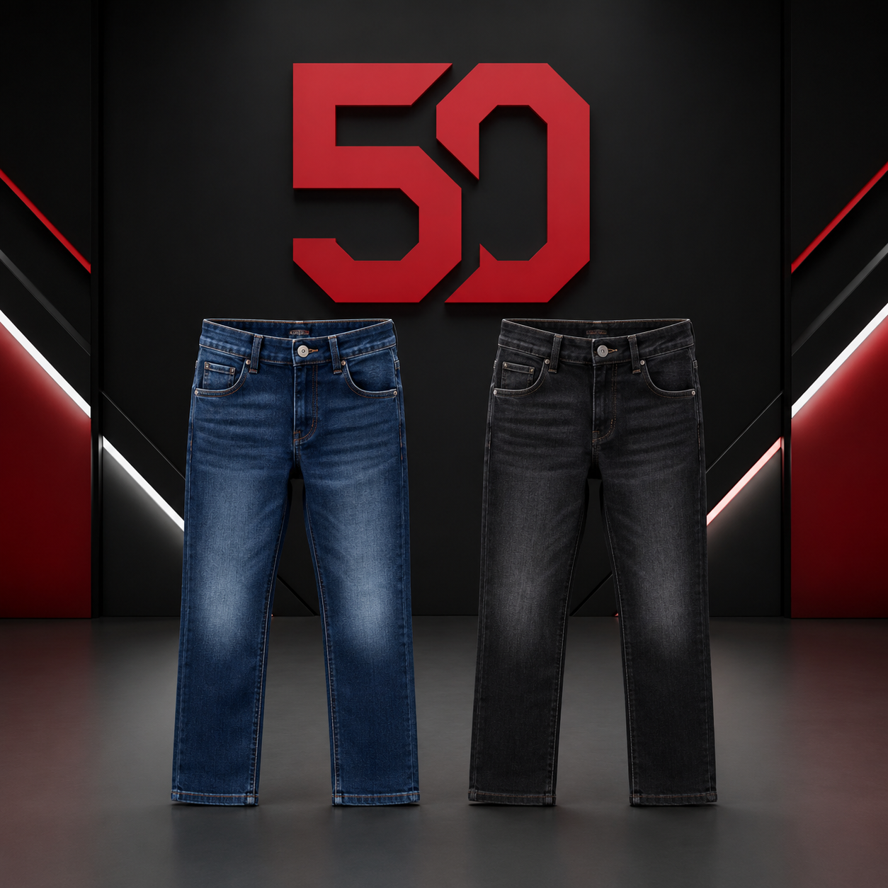 Two boys jeans pants