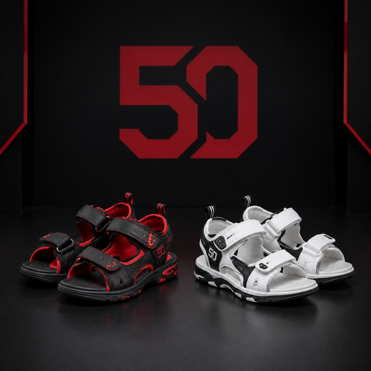 Two pairs of boys sandals