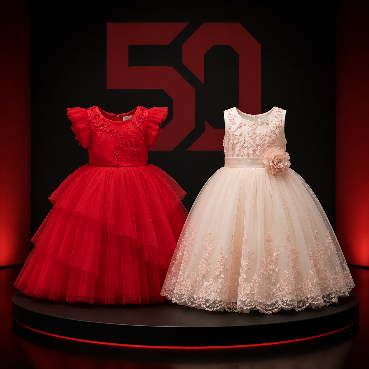 Two girls party dresses